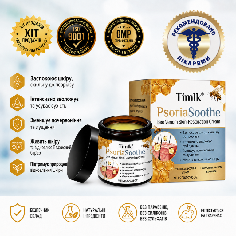 Timlk® PsoriaSoothe — відновлювальний крем для шкіри